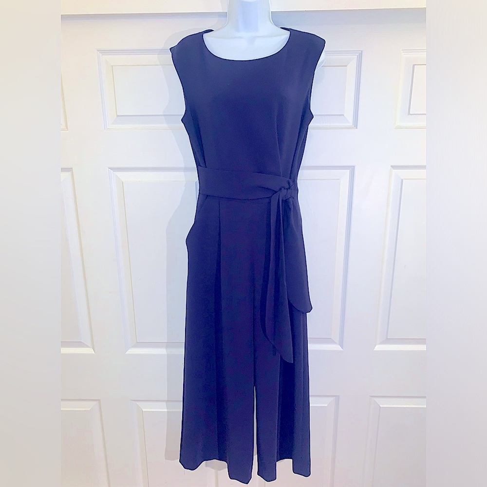 Womens Tahari by Arthur S. Levine navy jumpsuit